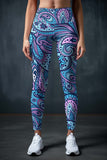 Sensation Lucy Blue Boho & Geometric Print Leggings Yoga Pants - Women