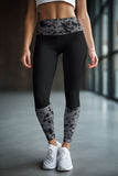 Mercury Lucy Black Printed Details Leggings Yoga Pants - Women