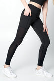 BUY 1 GET 4 FREE! Black Cassi Mesh & Pockets Workout Leggings Yoga Pants - Women