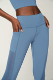 SALE! Sky Blue Cassi Mesh & Pockets Workout Leggings Yoga Pants - Women