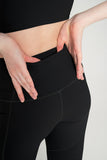 SALE! Black Cassi Three Pockets Workout Leggings Yoga Pants - Women