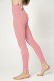 CLEARANCE! 65% off with code: VIP65 - Dusty Pink Cassi Three Pockets Workout Leggings Yoga Pants - Women