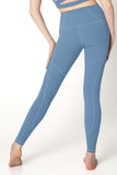 CLEARANCE! 65% off with code: VIP65 - Sky Blue Cassi Three Pockets Workout Leggings Yoga Pants - Women