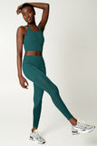 BUY 1 GET 4 FREE! Emerald Green Cassi Mesh & Pockets Workout Leggings Yoga Pants - Women