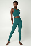 Emerald Green Cassi Deep Pockets Workout Leggings Yoga Pants - Women