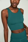 CLEARANCE! 65% off with code: VIP65 - Emerald Green Kelly Long Line Full Coverage Padded Sports Bra - Women