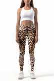Wild Instinct Lucy Brown Leopard Print Leggings Yoga Pants - Women