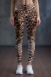 Wild Instinct Lucy Brown Leopard Print Leggings Yoga Pants - Women