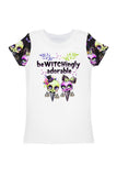 beWITCHing Zoe White Skull Skeleton Printed Halloween T-Shirt - Girls - Pineapple Clothing