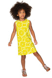A Piece of Sun Adele Cute Yellow Lemon Print Shift Dress - Girls - Pineapple Clothing