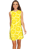 A Piece of Sun Adele Yellow Lemon Print Shift Dresses - Mommy & Me - Pineapple Clothing