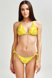 A Piece of Sun Lara Yellow Lemon Triangle String Bikini Top - Women - Pineapple Clothing