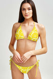A Piece of Sun Lara Yellow Lemon Triangle String Bikini Top - Women - Pineapple Clothing