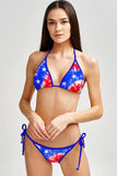 American Babe Lara 4th of July Patriotic Triangle Bikini Top - Women - Pineapple Clothing