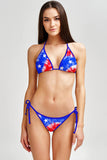 American Babe Linda 4th of July Patriotic Side Tie Bikini Bottom Women - Pineapple Clothing