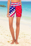 Americana Karen Red & Blue Performance Yoga Biker Shorts - Women - Pineapple Clothing