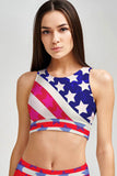 Americana Starla High Neck Padded Sporty Crop Top Sports Bra - Women - Pineapple Clothing