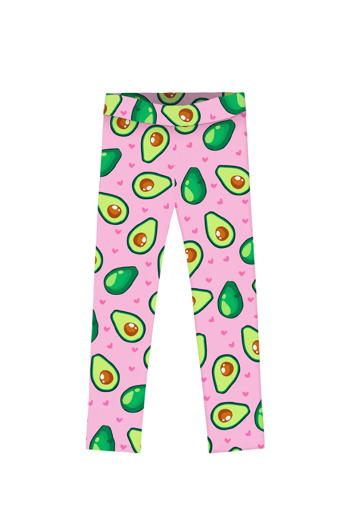 Avocuddle Lucy Pink Cute Avocado Print Leggings - Girls - Pineapple Clothing