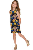 Bella Luna Adele Blue Floral Printed Shift Dress - Girls - Pineapple Clothing