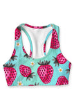 Berry Cute Stella Seamless Strawberry Print Sport Yoga Bra - Women - Pineapple Clothing