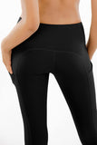 Black Cassi Side Pockets Workout Leggings Yoga Pants - Women - Pineapple Clothing