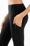 Black Cassi Side Pockets Workout Leggings Yoga Pants - Women - Pineapple Clothing