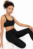 Black Cassi Side Pockets Workout Leggings Yoga Pants - Women - Pineapple Clothing