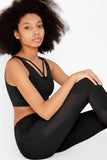 SEMI-ANNUAL SALE! Black Kelly Strappy Open-Back Padded Sports Bra - Women - Pineapple Clothing