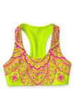 Blossom Nirvana Stella Yellow Pink Seamless Sport Yoga Bra - Women - Pineapple Clothing