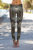 Born to Be Wild Lucy Black Zebra Print Leggings Yoga Pants - Women - Pineapple Clothing