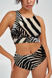 Born to Be Wild Cara Black Zebra Print Hipster Bikini Bottom - Women - Pineapple Clothing