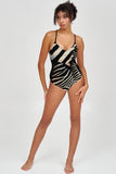 Born to Be Wild Nikki Black Zebra Print One-Piece Swimsuit - Women - Pineapple Clothing