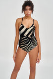 Born to Be Wild Nikki Black Zebra Print One-Piece Swimsuit - Women - Pineapple Clothing