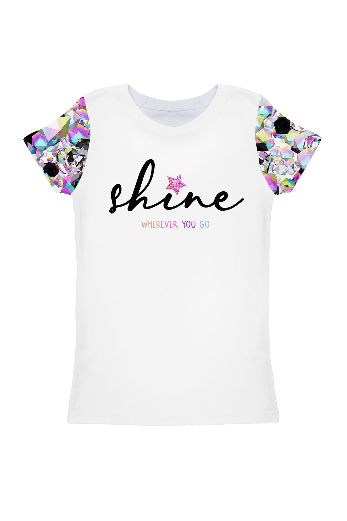 Brilliance Zoe White Cute Shining Designer Quote Print T-Shirt - Girls - Pineapple Clothing