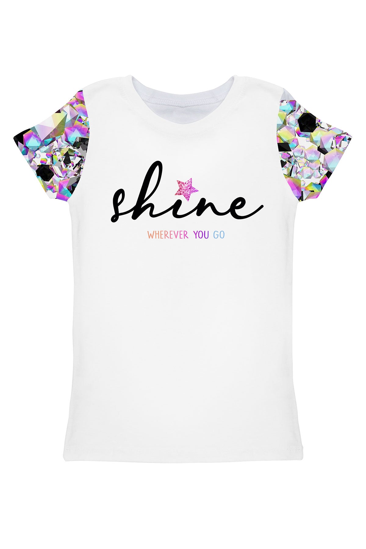 Brilliance Zoe White Shining Cute Slogan Designer T-Shirt - Women - Pineapple Clothing