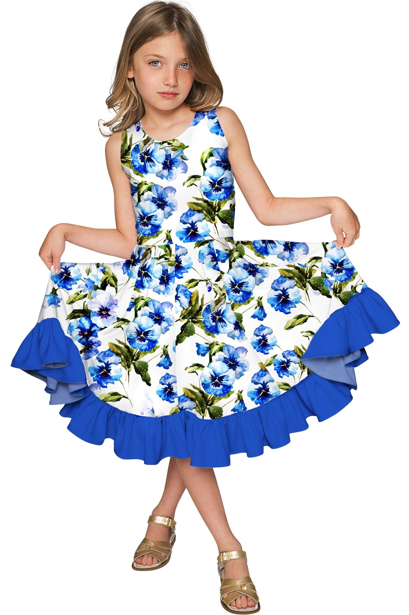 Catch Me Vizcaya Fit & Flare Floral Print Fancy Dress - Girls - Pineapple Clothing