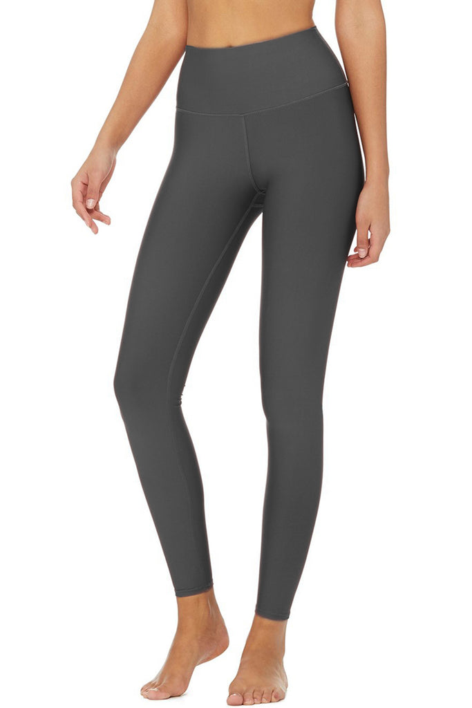 Women's Charcoal Flared Sports Leggings - Stay Comfortable and Stylish