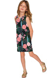 Cover Girl Adele Black Floral Printed Shift Dress - Girls - Pineapple Clothing