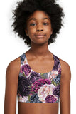 3 for $49! Duchess Stella Floral Seamless Racerback Sports Bra Crop Top - Kids - Pineapple Clothing