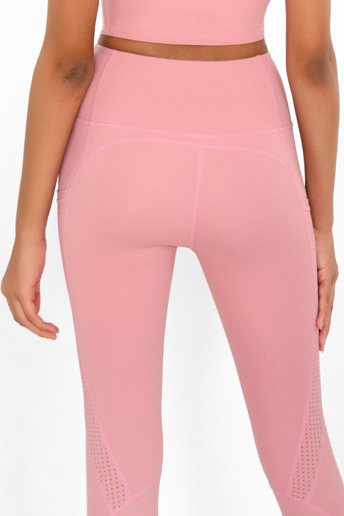 Seamless leggings PUSH UP modeling and slimming, SUNNY K113 dusty pink  MITARE Size S Color Dusty pink