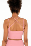 SEMI-ANNUAL SALE! Dusty Pink Kelly Strappy Long Line Padded Sports Bra - Women - Pineapple Clothing
