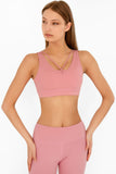 SVIP75 Dusty Pink Kelly Strappy Open-Back Padded Sports Bra - Women - Pineapple Clothing