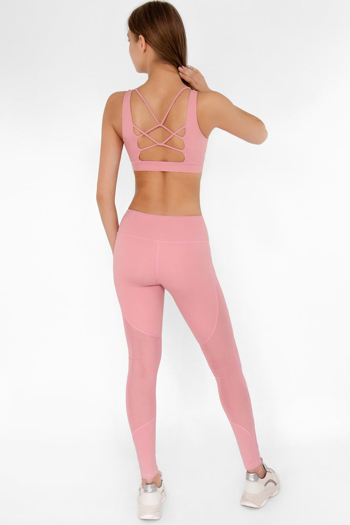 Lorna Jane Womens Secret Pocket Sports Bra Pink XL