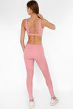 SVIP75 Dusty Pink Kelly Strappy Open-Back Padded Sports Bra - Women - Pineapple Clothing