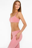 SEMI-ANNUAL SALE! Dusty Pink Kelly Strappy Padded Sports Bra - Women - Pineapple Clothing