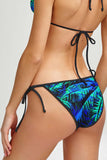 Electric Jungle Linda Navy Green String Side Tie Bikini Bottom - Women - Pineapple Clothing