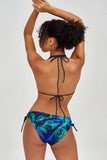 Electric Jungle Sara Navy Green Strappy Triangle Bikini Top - Women - Pineapple Clothing