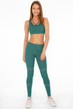 SALE! Emerald Green Kelly Strappy Open-Back Padded Sports Bra - Women - Pineapple Clothing