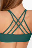 SALE! Emerald Green Kelly Strappy Padded Sports Bra - Women - Pineapple Clothing