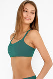 SALE! Emerald Green Kelly Strappy Padded Sports Bra - Women - Pineapple Clothing